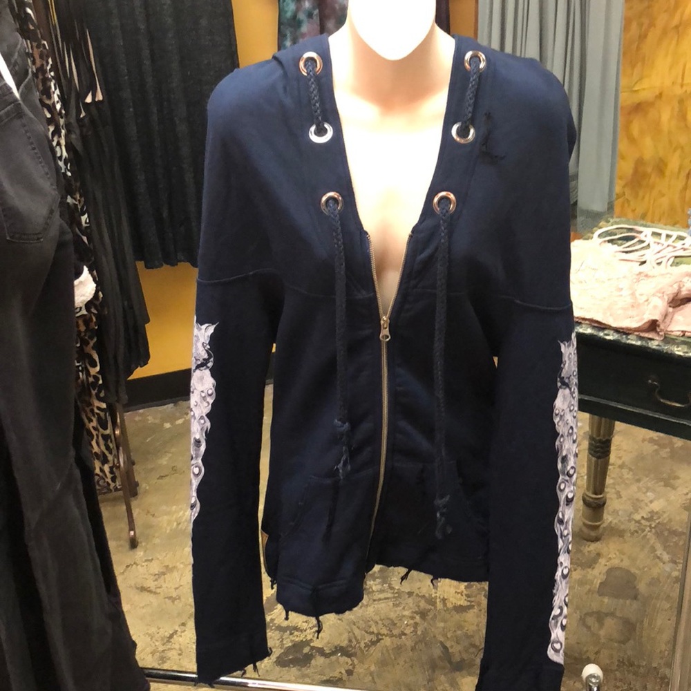 lauren moshi off shoulder hoodie